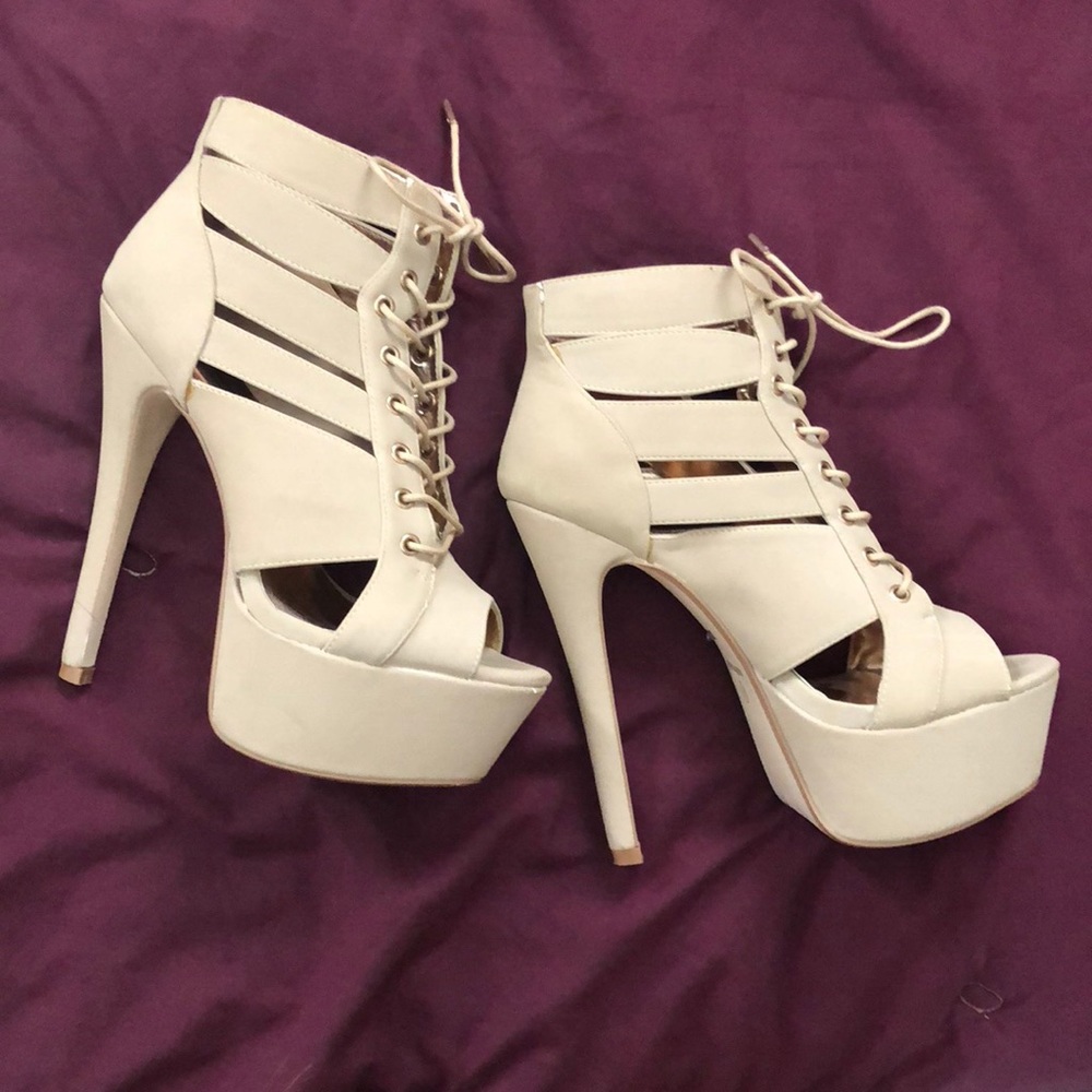High Platform Nude Heels